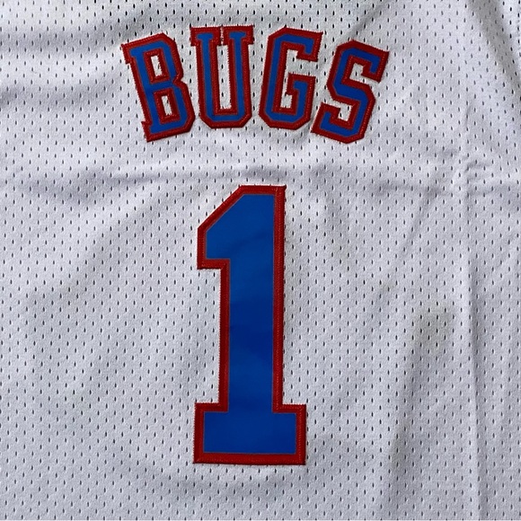 Space Jam Tune Squad Bugs Jersey Size Large #11 White Basketball Shirt EUC - Picture 4 of 16